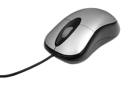 computer mouse isolated on whiteの写真素材