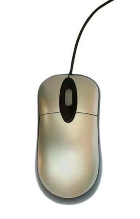 computer mouse isolated on whiteの写真素材