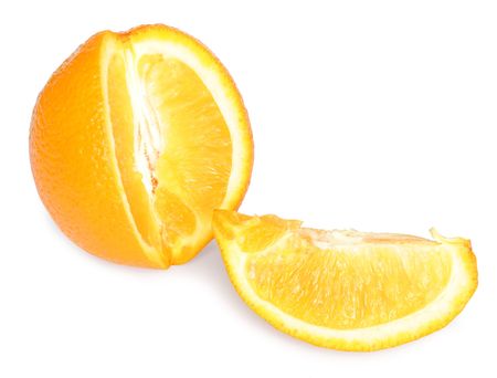 one orange on the whiteの写真素材