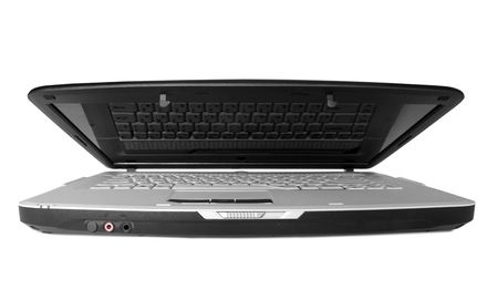 modern laptop on the whiteの写真素材