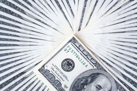 big pile of money. stack of american dollarsの写真素材