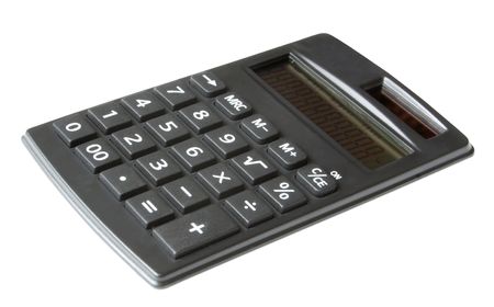 one calculator on the whiteの写真素材