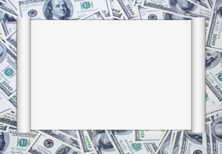 big pile of money. stack of american dollarsの写真素材