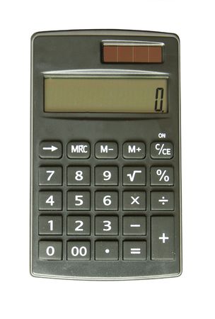 one calculator on the whiteの写真素材