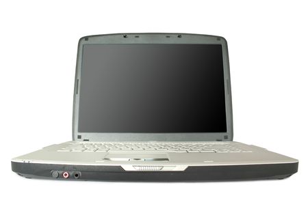 modern laptop on the whiteの写真素材