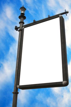 one white billboard for advertisingの写真素材