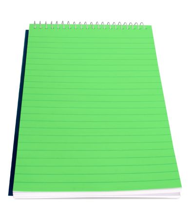 one notebook on the whiteの写真素材