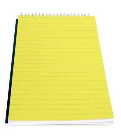 one notebook on the whiteの写真素材
