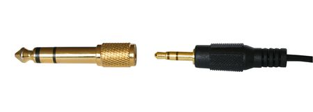gold connector on the whiteの写真素材