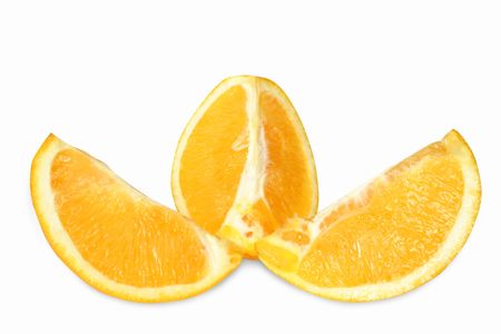 one orange on the whiteの写真素材