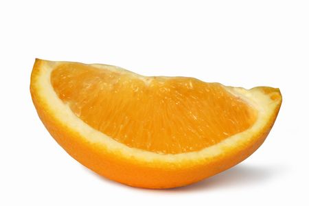 one orange on the whiteの写真素材