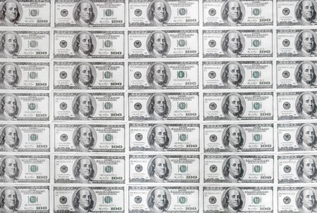big pile of money. stack of american dollars