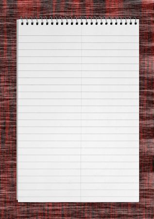 blank background. paper spiral notebook isolated on whiteの写真素材