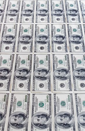 big pile of money. stack of american dollars