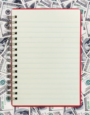 blank background. paper spiral notebook isolated on whiteの写真素材