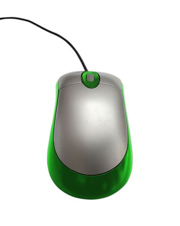 computer mouse isolated on whiteの写真素材