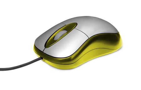 computer mouse isolated on whiteの写真素材