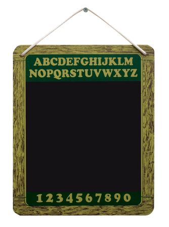 a empty blackboard on the white backgroundsの写真素材