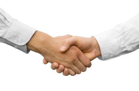 Businessman teamwork partners shaking handsの写真素材