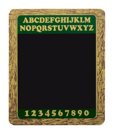 a empty blackboard on the white backgroundsの写真素材