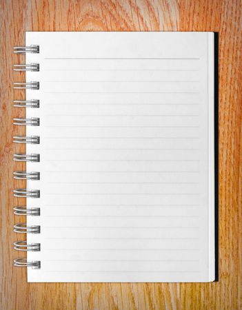 blank background. paper spiral notebook isolated on whiteの写真素材