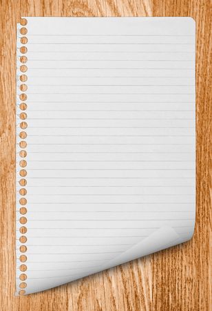 A page ripped off from the notebook.の写真素材