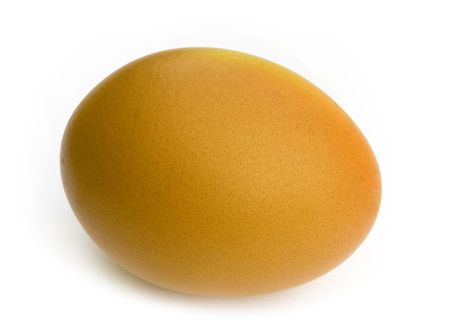 brown egg isolated on the white backgroundの写真素材