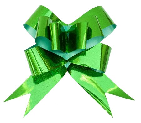 a christmas bow on the white backgroundsの写真素材