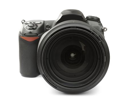 digital photo camera isolated on whiteの写真素材