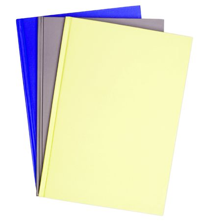 three notebook on the white backgroundsの写真素材