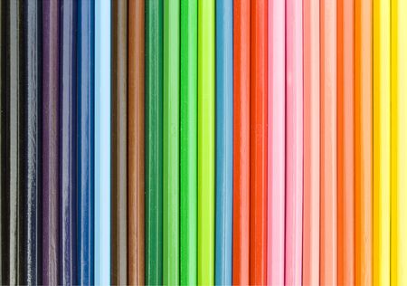 Color pencils on the white backgroundの写真素材