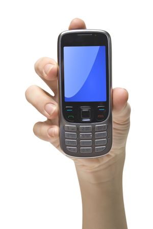  mobile cellphone on the white backgroundsの写真素材
