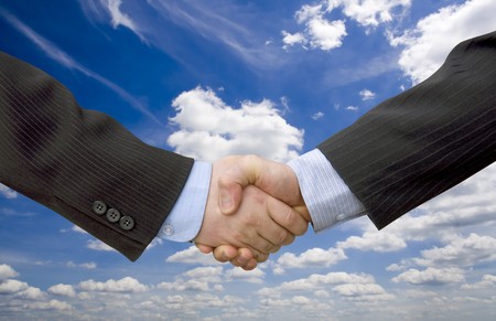  Businessman teamwork partners shaking handsの写真素材