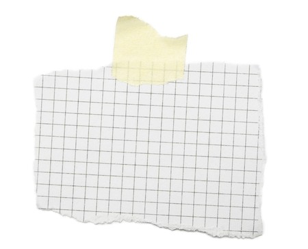 piece of sheet on a white backgroundの写真素材