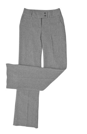 modern jeans with shine isolated on whiteの写真素材