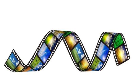 filmstrip on the white backgroundsの写真素材