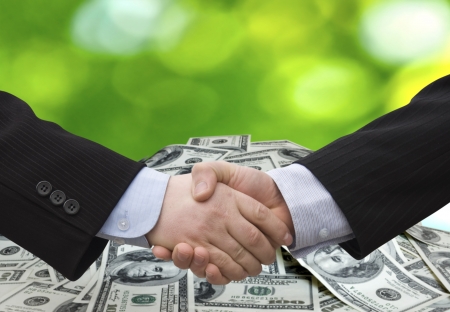 Businessman handshake teamwork partners shaking handsの写真素材