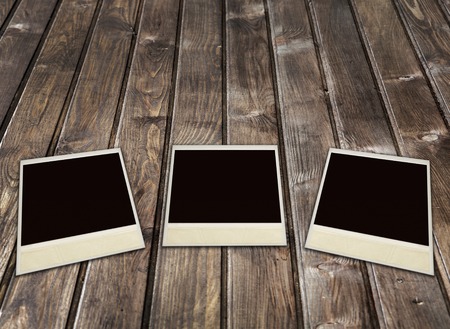 Instant polaroid photo on white backgrounds