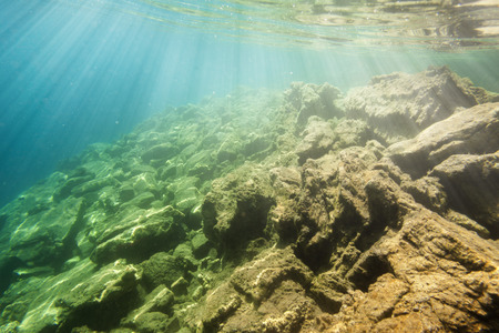 background sand on the beach underwaterの写真素材