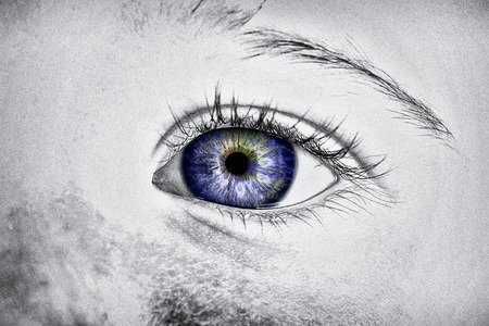 eye one year old girlの写真素材