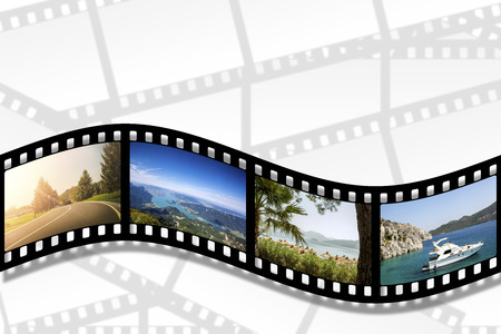 filmstrip on the white backgroundsの写真素材