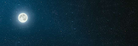 mountain. backgrounds night sky with stars and moon and clouds.