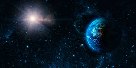 View of the earth from the moon.