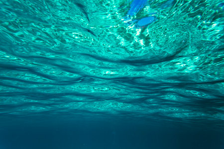 background sand on the beach underwaterの写真素材