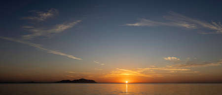 sunrise at sea with beautiful gradient