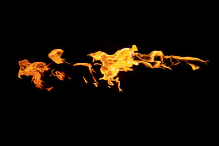 fire on the black backgroundsの写真素材