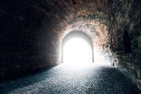 A light in the end of a tunnelの写真素材