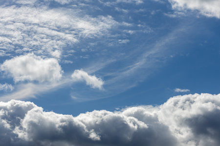 white clouds fly in the sky