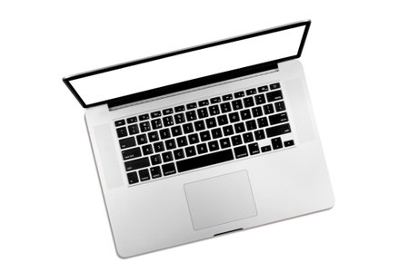 modern laptop computer on png background