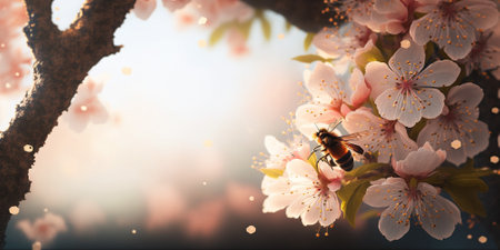 spring pink flowers backgrounds Generative aiの素材